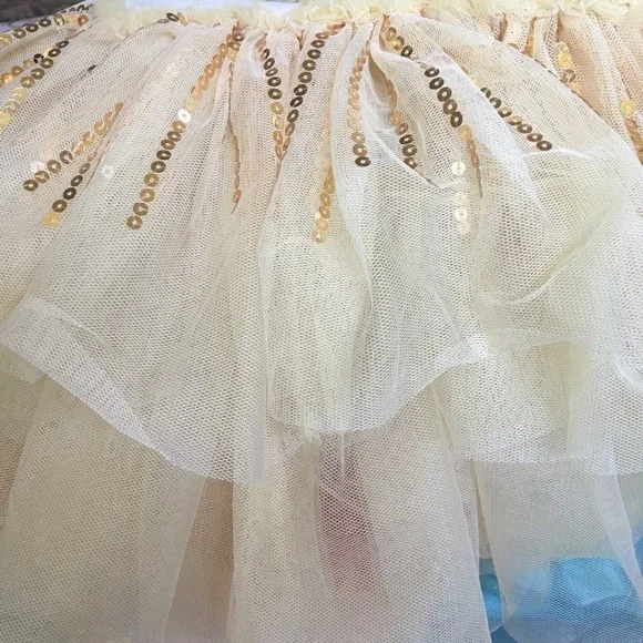 Disney tutu gold sequins size 5/6 - Picture 2 of 5